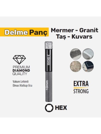 Sgs 10 mm Elmas Uç Hex Seramik, Mermer Delici